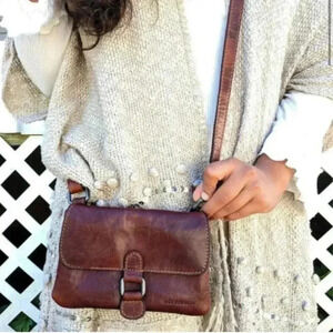 Jack Georges Leather Voyager Mini Crossbody 7610
